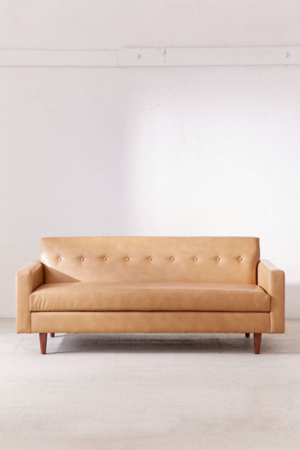 Sydney Recycled Leather Sofa Urban Outfitters