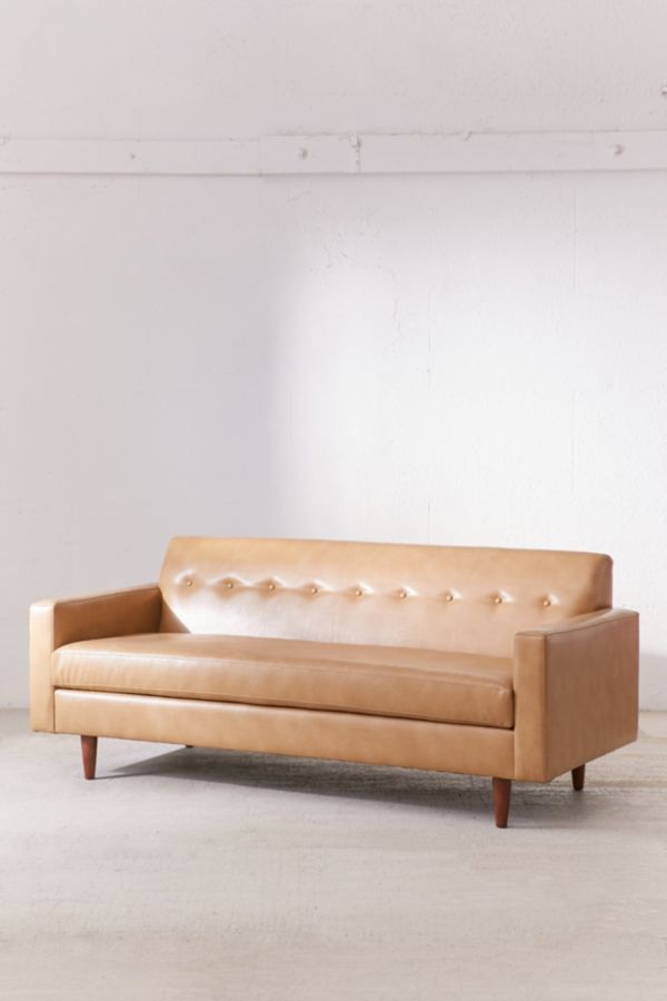Sydney Recycled Leather Sofa Urban Outfitters