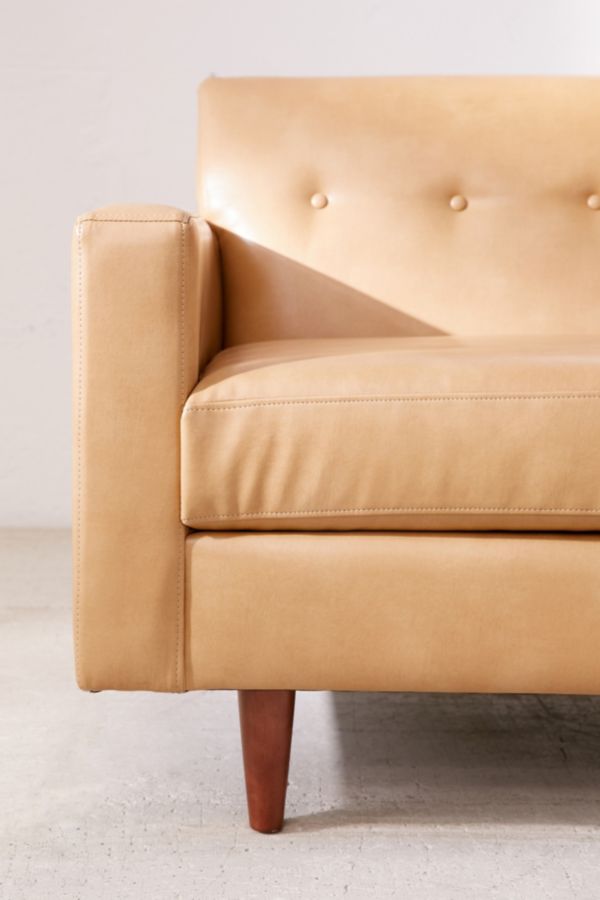 Sydney Recycled Leather Sofa Urban Outfitters