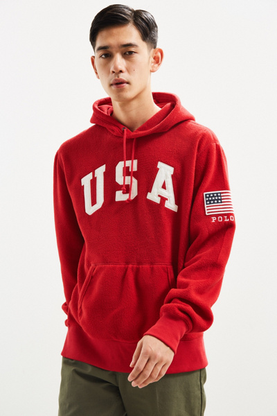 polo usa fleece hoodie