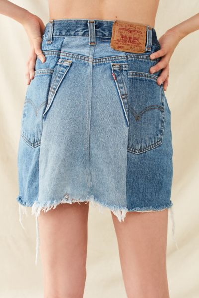 levi denim skirt urban outfitters