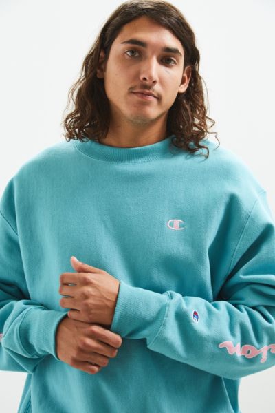 champion teal crew neck