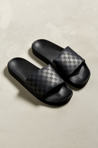checkerboard sandals vans