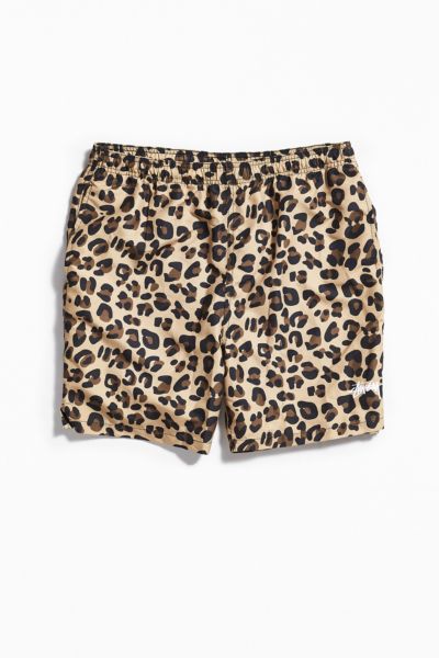 stussy leopard swim short