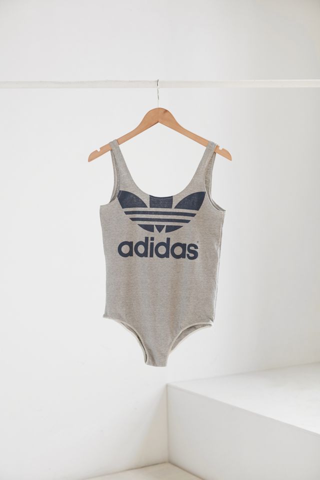 Vintage Remade adidas Heather Grey Bodysuit | Urban Outfitters