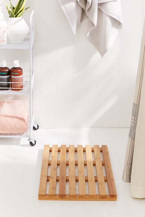 Slide View: 1: Bamboo Bath Mat