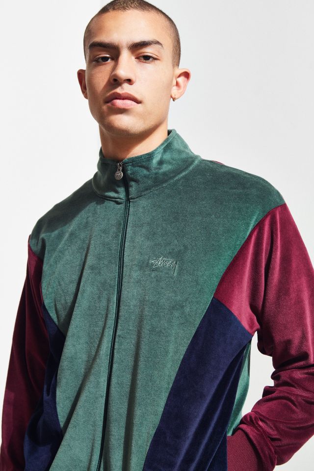 Stussy Velour Paneled Track Jacket | Urban Outfitters