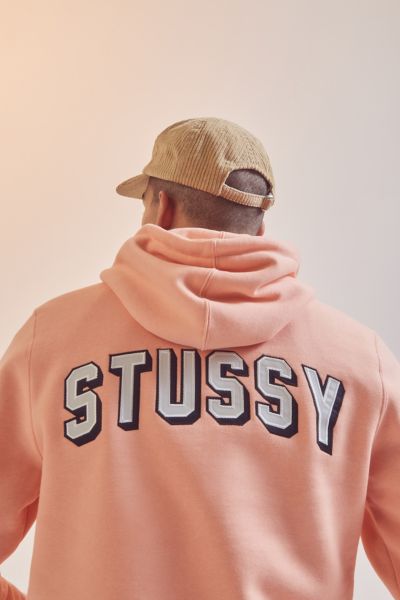 stussy peach hoodie