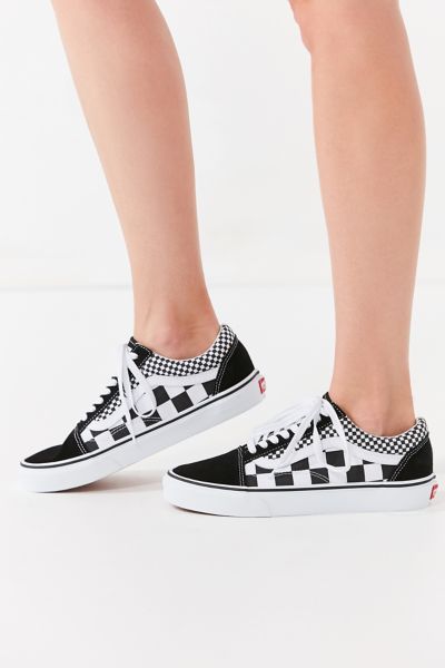 vans old skool mix checkerboard womens