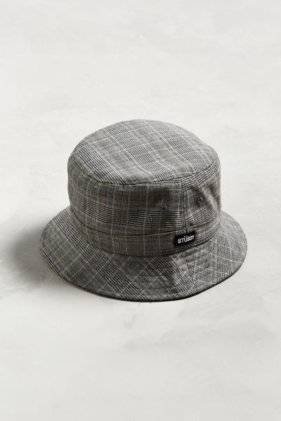 glen plaid bucket hat