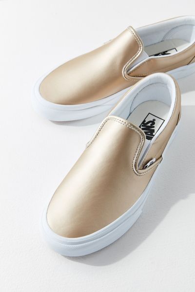 vans muted metallic slip on