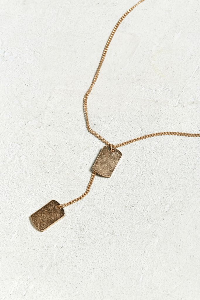 Double Dog Tag Necklace | Urban Outfitters