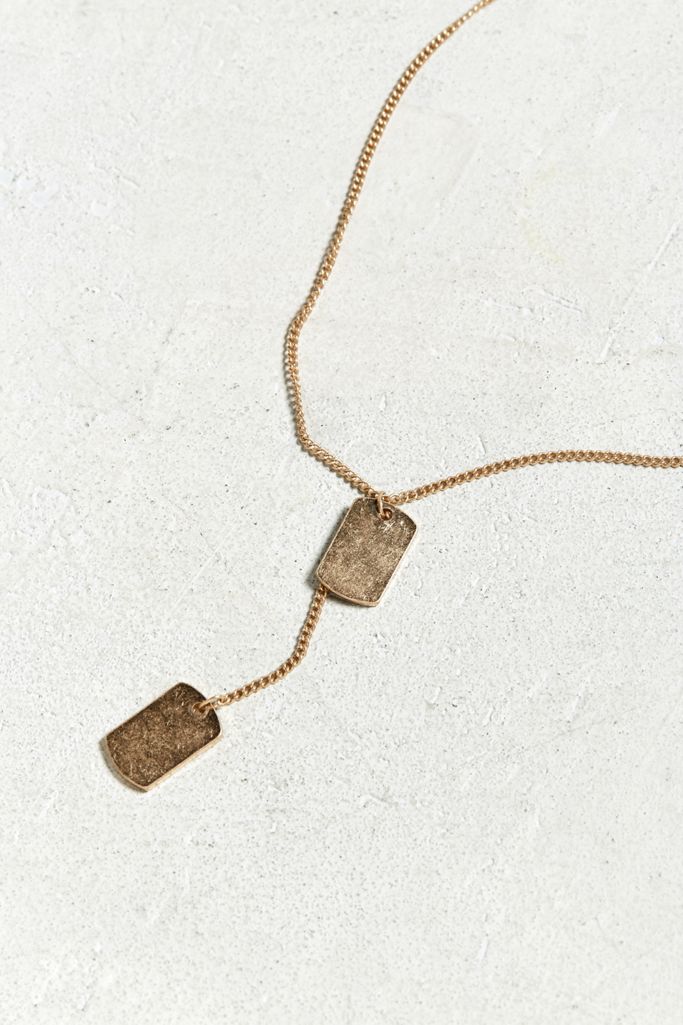 Double Dog Tag Necklace Urban Outfitters