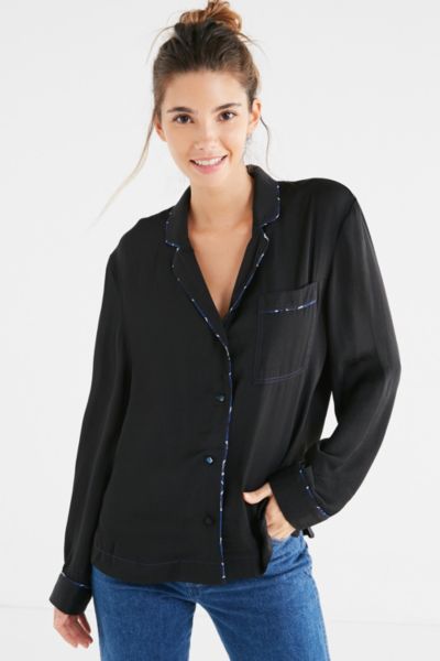 button down pajama top