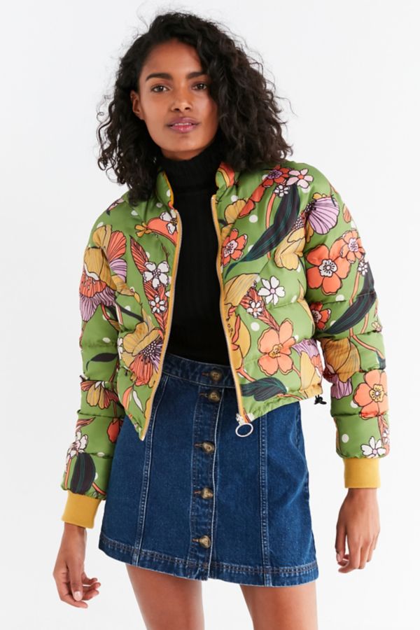 UO Gretel Reversible Cropped Puffer Jacket | Urban Outfitters