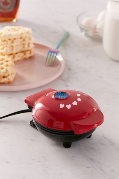 Heart-Shaped Mini Waffle Maker #1