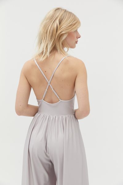 gia plunging shimmer jumpsuit