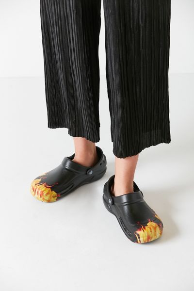 black flame crocs