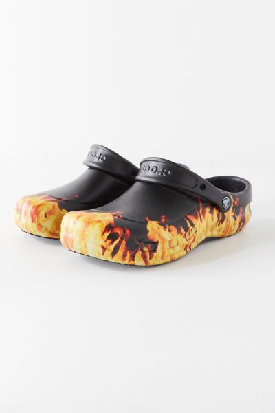 black flame crocs