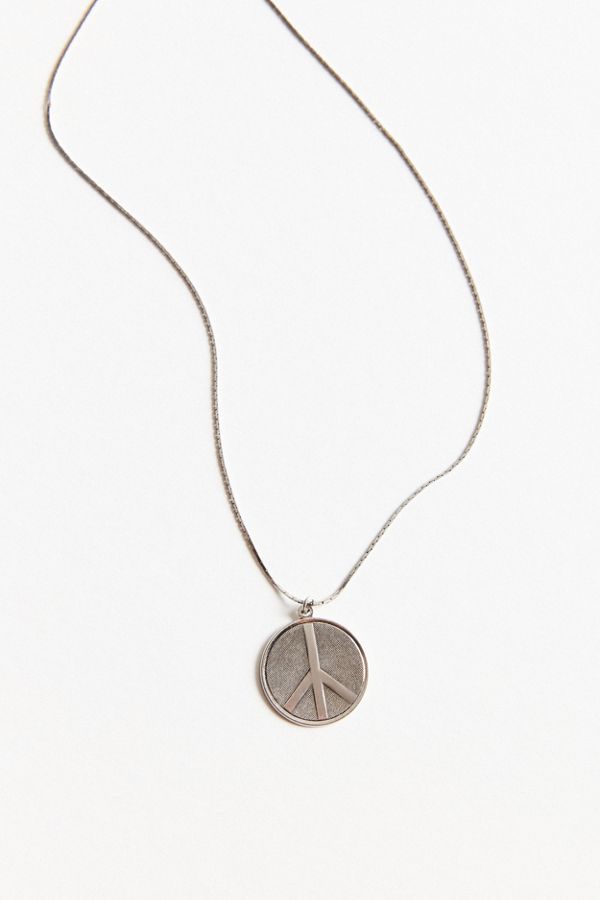 Peace Sign Pendant Necklace Urban Outfitters