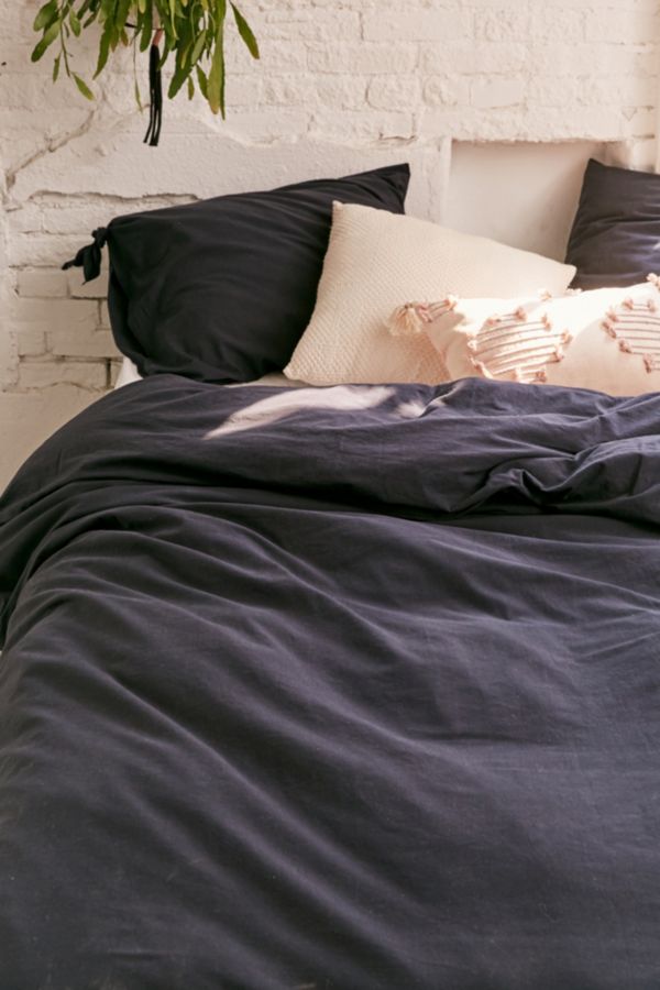 Knotted Washed Cotton Duvet Cover Urban Outfitters