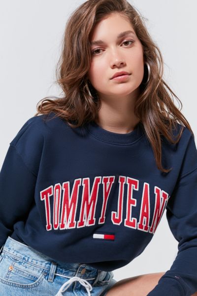 tommy jeans collegiate crew neck sweatshirt