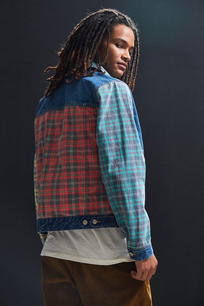 bdg colorblocked denim trucker jacket