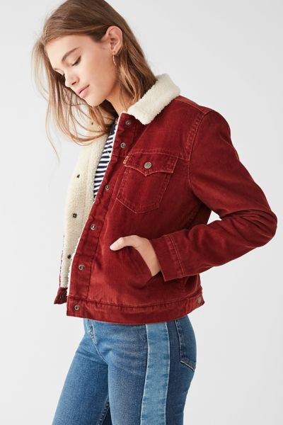 levis denim sherpa jacket women's