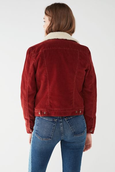 levi's red corduroy sherpa jacket