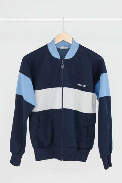 adidas track jacket light blue