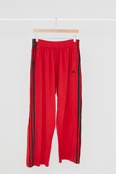 adidas red and black track pants