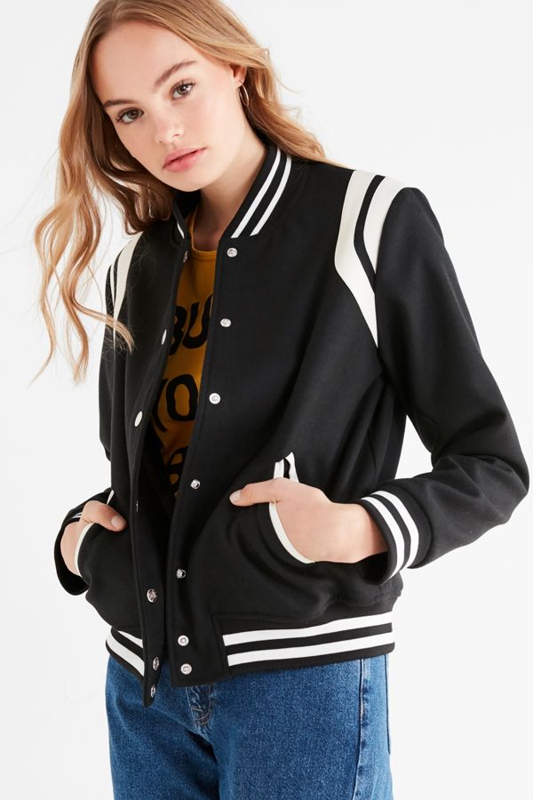 UO Striped Varsity Jacket Urban Outfitters Canada