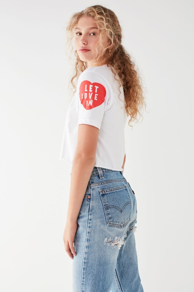 Let Love In Cropped Tee | Urban Outfitters