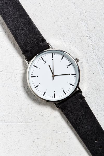 simple leather band watch