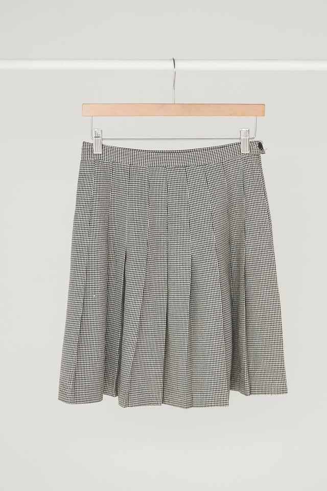 Vintage Pleated Houndstooth Skirt Urban Outfitters