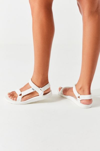 white teva sandals