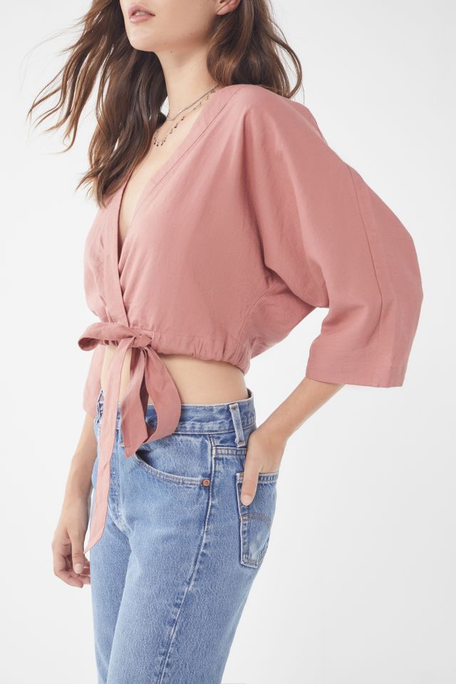 urban outfitters brown crop top