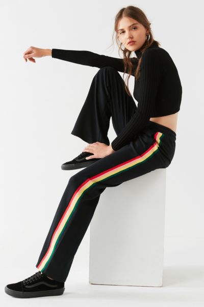 champion uo exclusive rainbow striped jogger pant