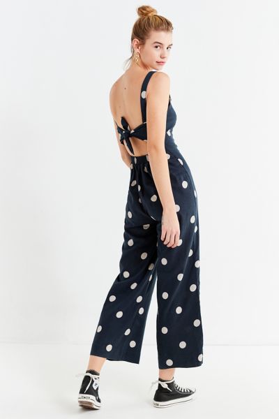 uo gia plunging shimmer jumpsuit