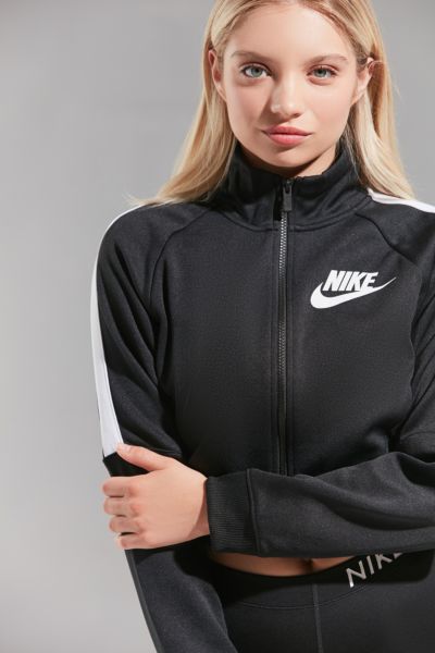 nike cropped track jacket