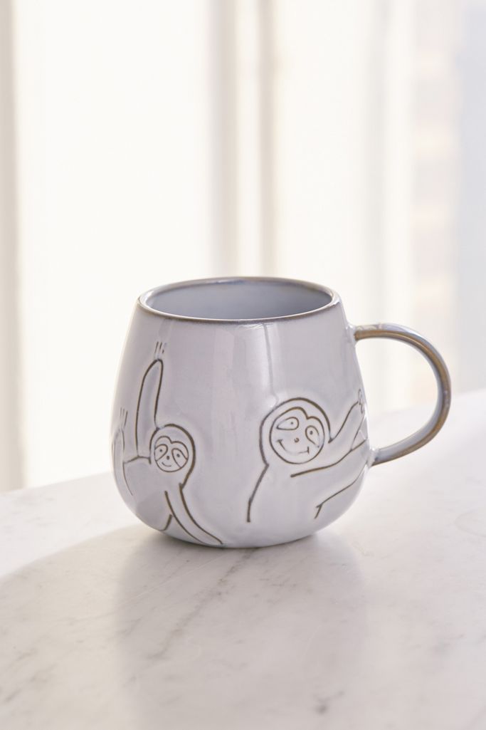 Etched Sloth 13 oz Mug Urban Outfitters