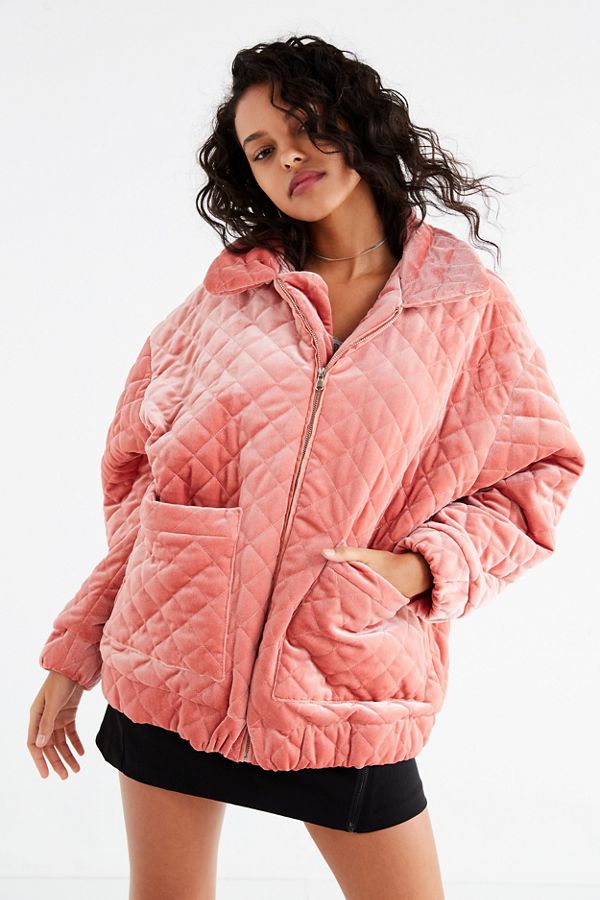 I.AM.GIA Contraband Quilted Velvet Jacket Urban Outfitters