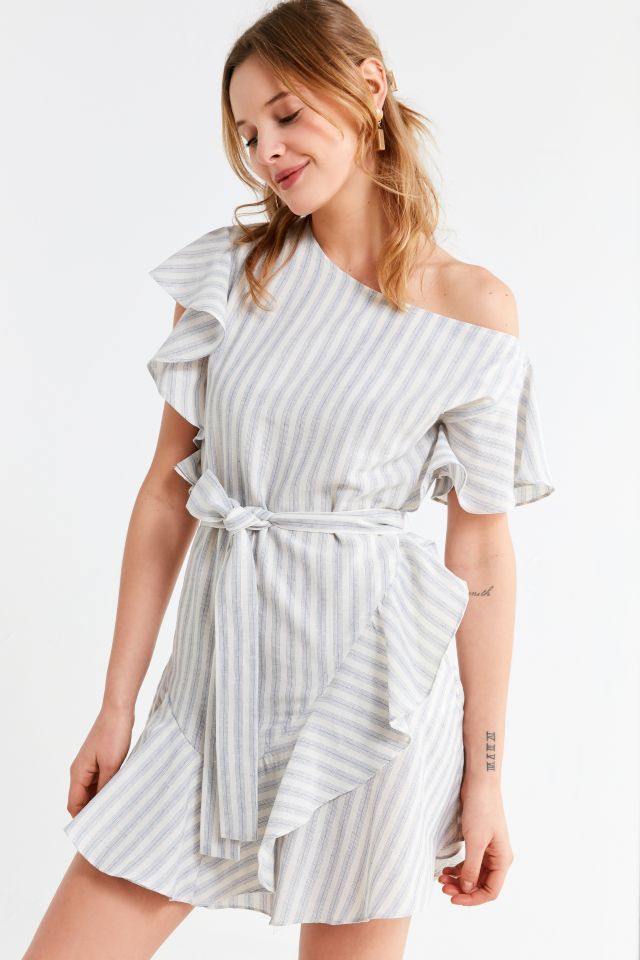 Heartloom Mariel Striped Ruffle Dress | Urban Outfitters