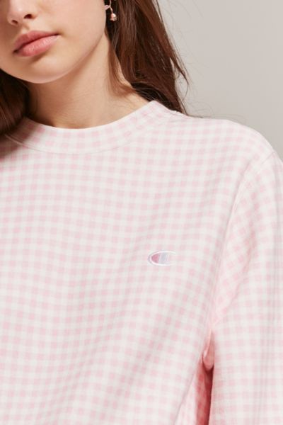 Gingham Crew-Neck Sweatshirt 