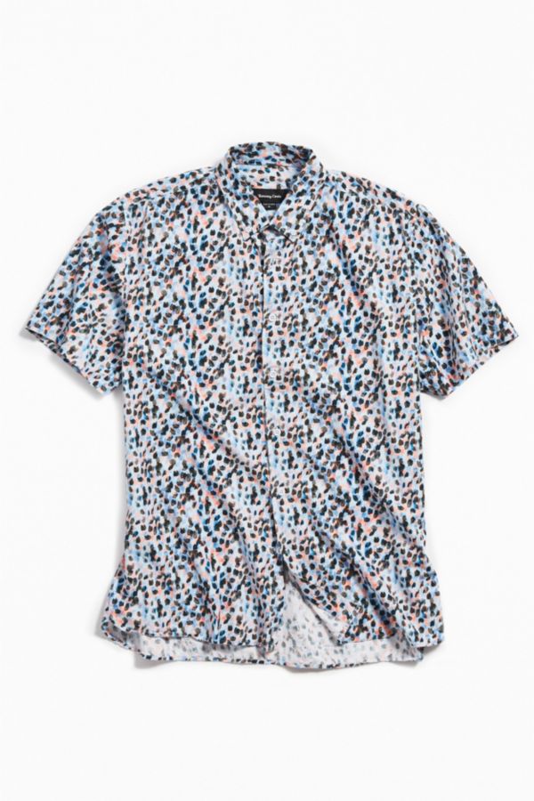 Barney Cools Disco Leopard Short Sleeve Button-Down Shirt | Urban ...