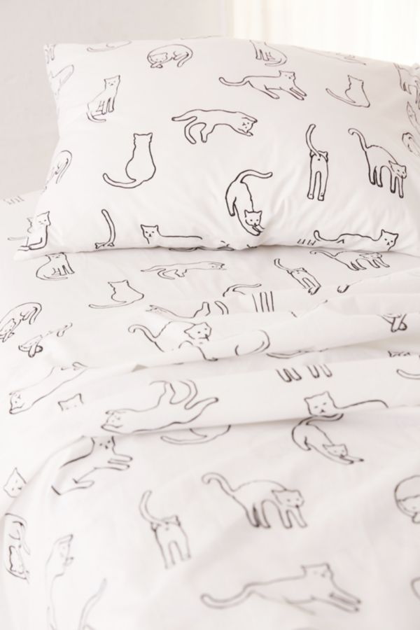 Cat Nap Sheet Set Urban Outfitters