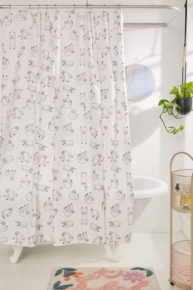 Sloths Shower Curtain Urban Outfitters