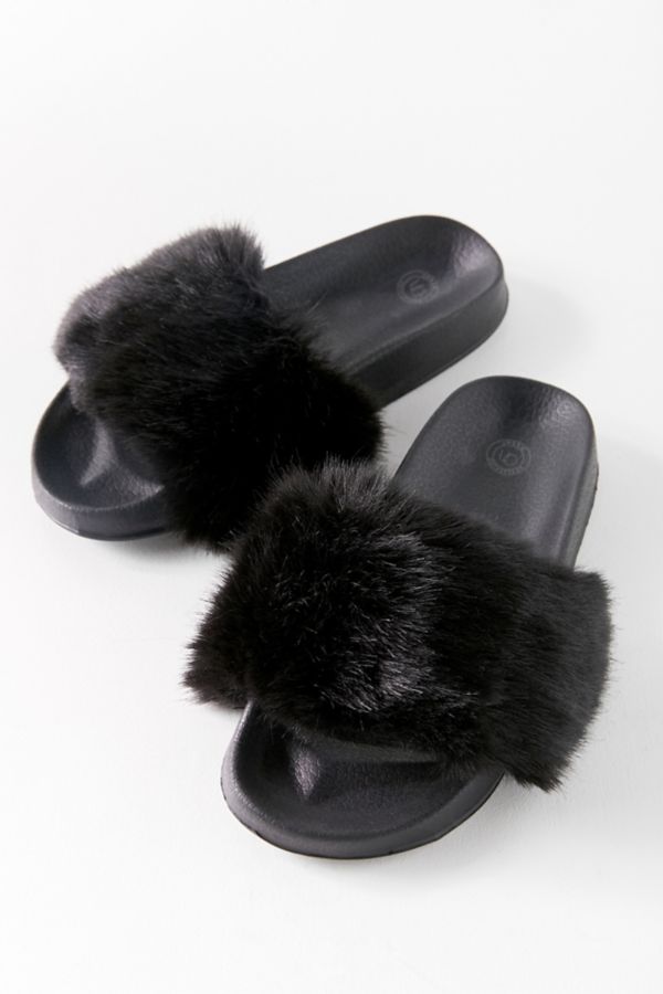 Uo Faux Fur Slide Urban Outfitters