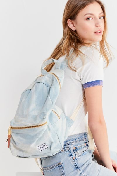 herschel bleached denim backpack