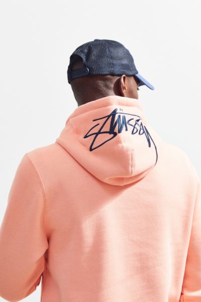 stussy peach hoodie